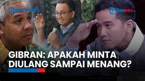 Respon Gibran Soal Kubu Amin Dan Ganjar Mahfud Minta Pilpres