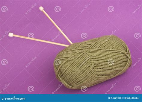 Knitting Yarn With Needles Stock Photo Image Of Creative 14629130