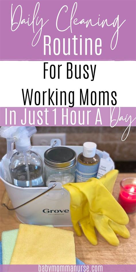 Cleaning Routine For Working Moms Realistic Daily Cleaning Schedule