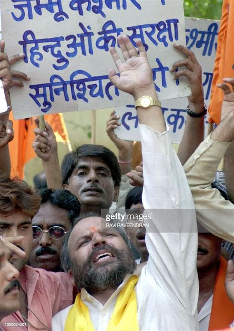 Supporters Of Indias Right Wing Shiv Sena Party Shout Anti Pakistan