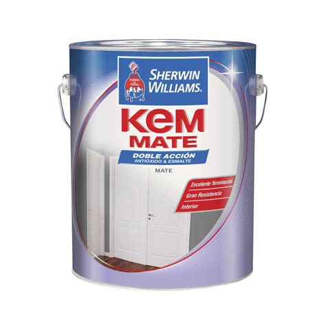 Esmalte Sintetico Kem Mate Negro 4L Sherwin Williams Pinturerías Indigo