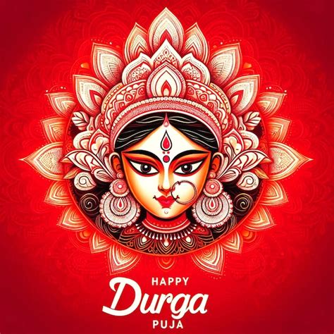 Feliz Durga Puja Y Navratri Celebraci N Del Festival Indio Vectorial