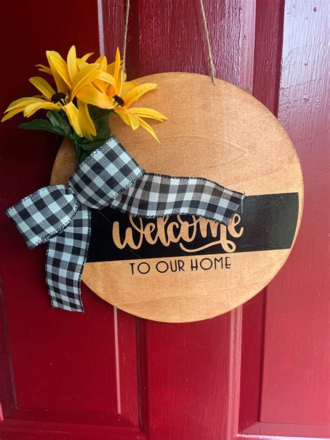 Welcome Door Sign Etsy