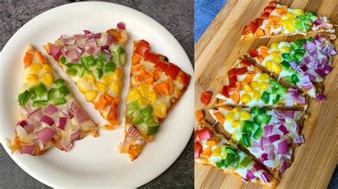 Cheesy Rainbow Pizza Colorful Pizza For Pride Month Flavours Of