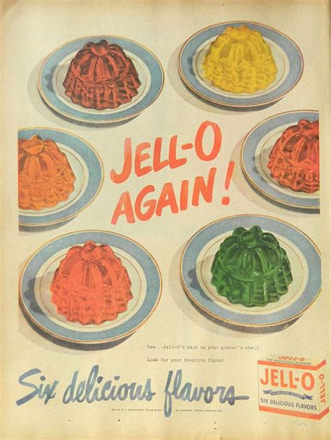 Vintage Jello Art Vintage Jello Ad Colorful Jell O Ad Nostalgic