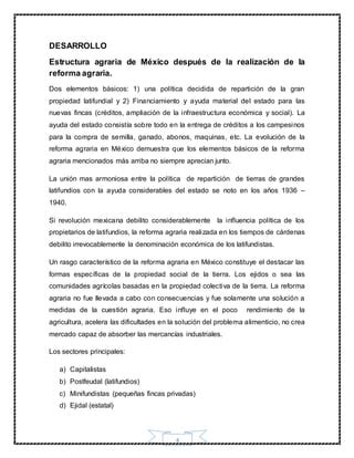 Reforma Agraria De Mexico PDF