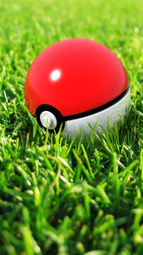 Pokeball In Grass iPhone 8 Wallpapers Free Download