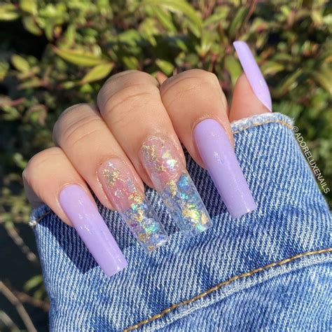 Nova In 2021 Purple Acrylic Nails Long Square Acrylic Nails Spring