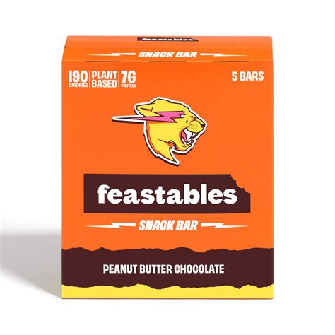 Feastables Mrbeast Peanut Butter Chocolate Snack Bars G Each Bars