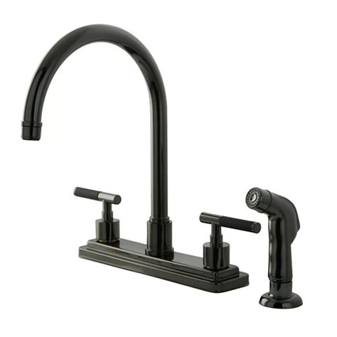 Kingston Brass Designer 2 Handle Standard Kitchen Faucet With Side