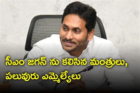 సీఎం జగన్ ను కలిసిన మంత్రులు పలువురు ఎమ్మెల్యేలు