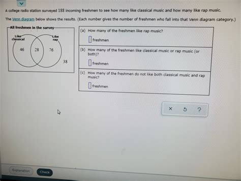 Solved A College Radio Station Surveyed 188 Incoming Chegg