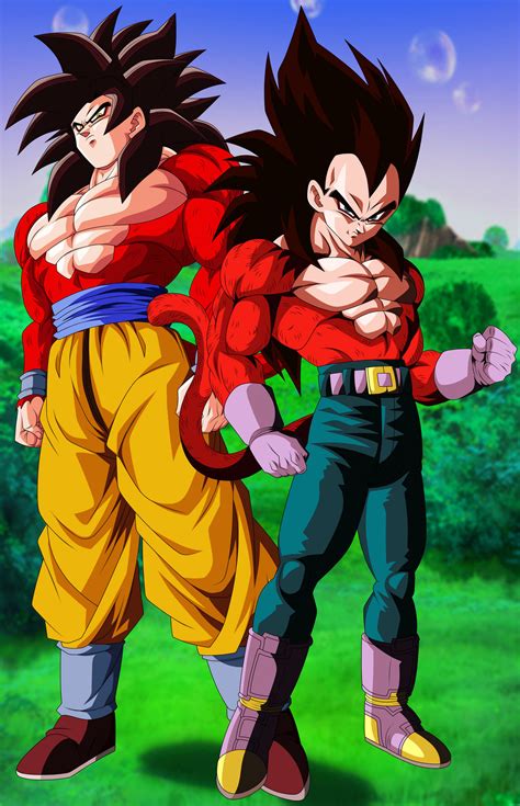 Goku Y Vegeta [super Saiyajin 4] By Arbiter720 On Deviantart