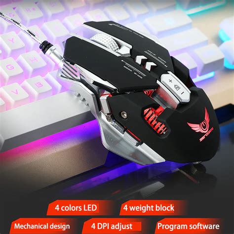 G9 Macro Programmable Gaming Mouse DPI Ajustável USB Fio Do Mouse