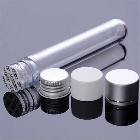 Ml Transparent Mask Test Pet Tube With Aluminum Cap Clear Plastic