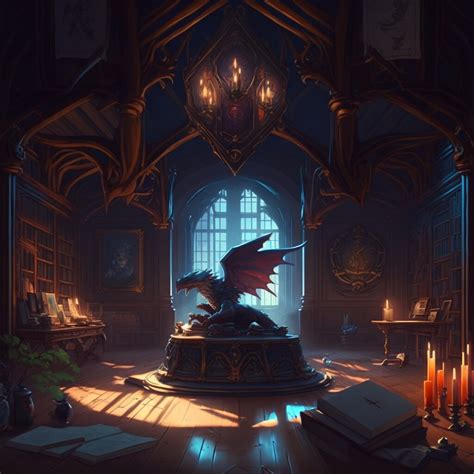 Artstation Dragons Domain A Medieval Castle Library 4 Artworks