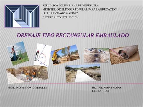 Drenaje Tipo Rectangular Embaulado Yulim Ppt