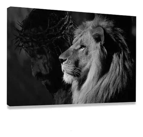 Cuadro decorativo Ecodecor Quadro Tela Tecido Mosaico Leão Judá Jesus