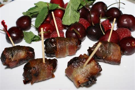 Bacon Wrapped Dates With Marcona Almonds With Images Bacon Wrapped Dates How To Eat Paleo