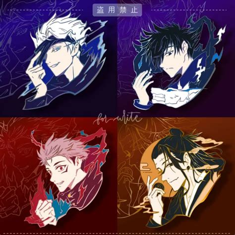 JUJUTSU KAISEN GOJO Satoru Ryomen Sukuna Yuji Itadori Metall Brosche