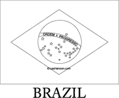 Brazil Flag Coloring Page