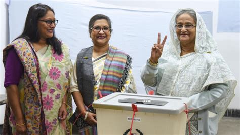 Bangladesh Pm Hasina Wins Election As Opposition Claims Vote Rigged