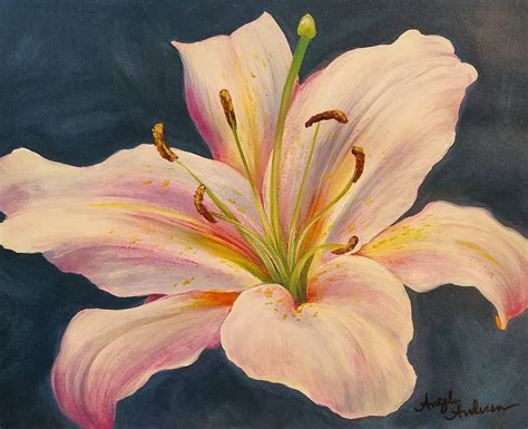 Easter Lily Acrylic Painting Tutorial by Angela Anderson on YouTube ...