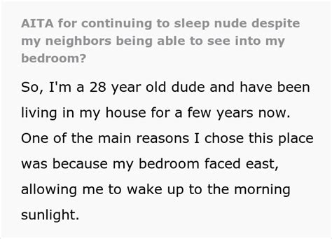 Guy Refuses To Cover Up And Continues To Sleep Naked Even Though