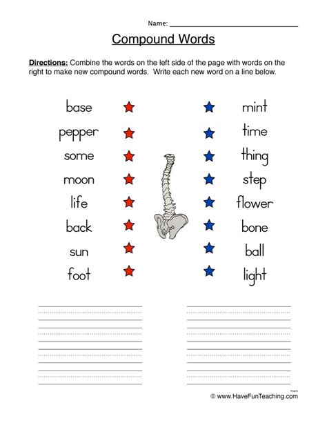 Compound Words Worksheets Have Fun Teaching