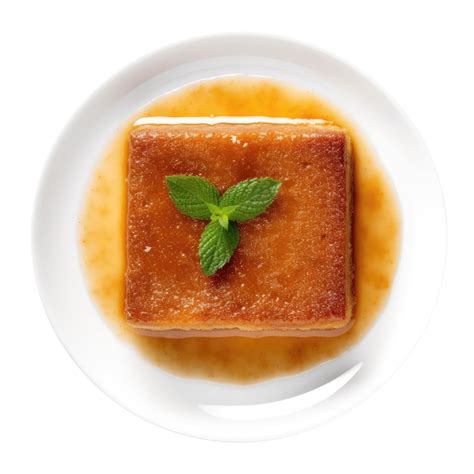 Premium AI Image Malva Pudding South African Cuisine On White Plate