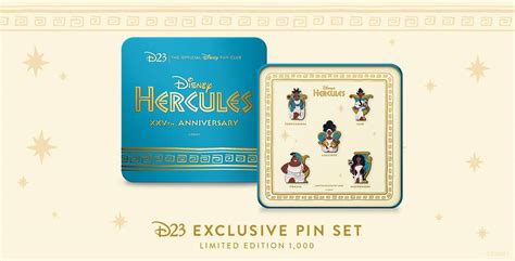 D23 Exclusive 25th Anniversary Hercules Pins Now Available On Shopdisney