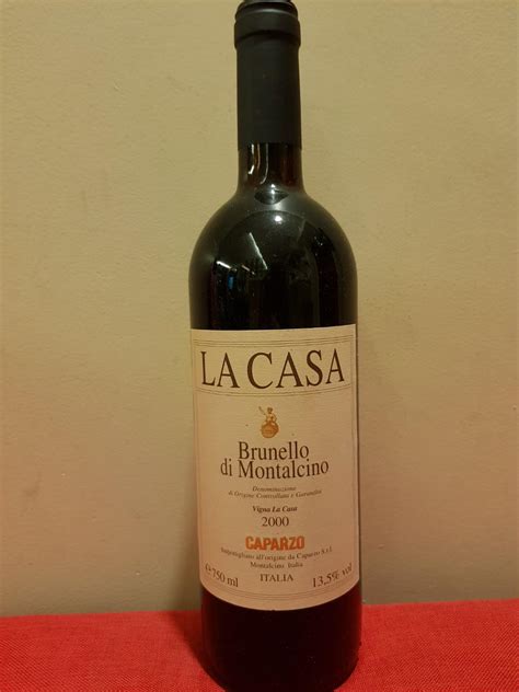 Caparzo 2000 La Casa Brunello Di Montalcino Food Drinks Beverages