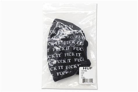 楽天市場メール便送料無料ハフ HUF マスク ファック イット HUF Fuck It Mask 洗える おしゃれ ファッション