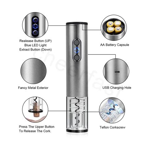 rechargeable electric wine opener gift electric wine opener shenzhen