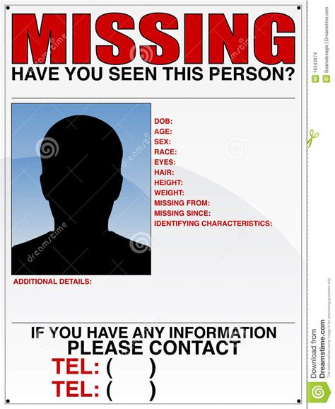 Missing Person Flyer Template Free Printable Calendars At A Glance