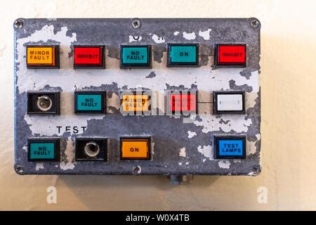 Industrial Electric Switch Panel With Buttons In Different Colours