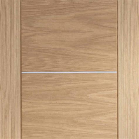 Portici Oak Flush Absolute Evokit Pocket Door Aluminium Inlay Prefi