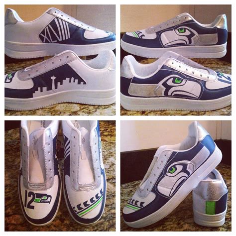 Seattle Seahawks shoes. Custom made to order hand painted. | Etsy