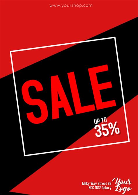 Sale Flyer Big Sell Out Season Sale Shopping Ad Poster Offer Template