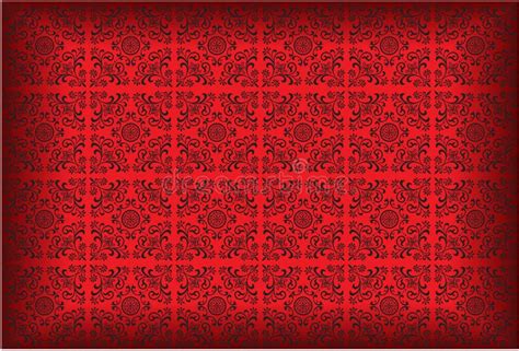 Vector Wallpaper Pattern Coloured Red Stock Vector Illustration Of