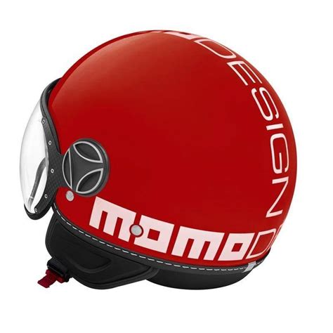 Casco Momo Design Fgtr Classic Classic Rosso Lucido Bianco