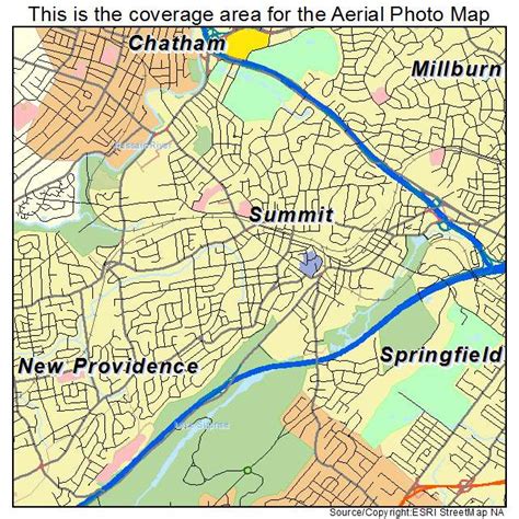 Aerial Photography Map Of Summit Nj New Jersey