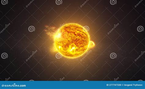 Panoramic View Of The Sun And Star The Sun Shines In Space A Wide