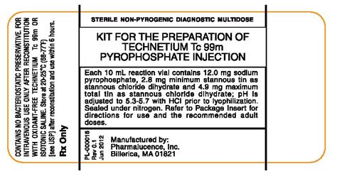 KIT FOR THE PREPARATION OF TECHNETIUM TC99M PYROPHOSPHATE Technetium