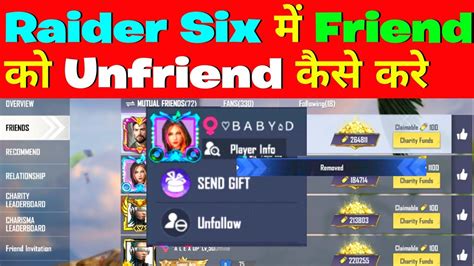 How To Unfriend In Raider Six Raider Six Me Friend Ko Unfriend Kaise