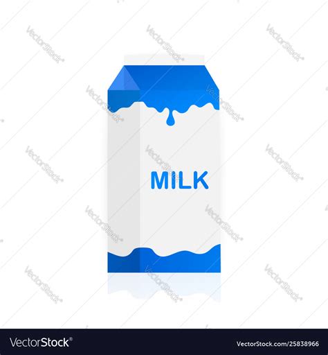 Milk packet isolated on white background Vector Image