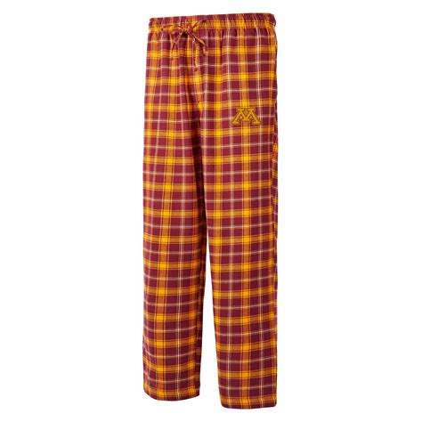 Minnesota Golden Gophers Mens Ledger Red Gold Flannel Pajama Pants