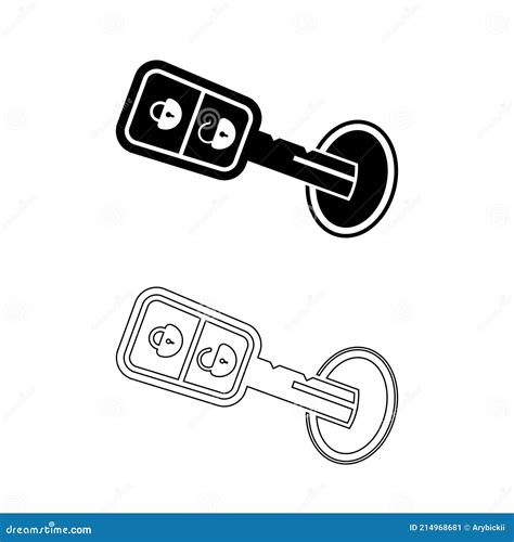 Conjunto De Icono De Llave Del Coche Vector Ilustración del Vector