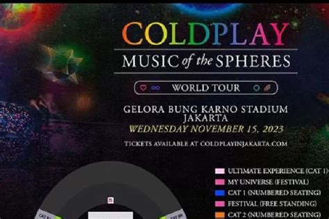 WOW FANTASTIS Resmi Keluar Ini Daftar Harga Tiket Coldplay Mulai