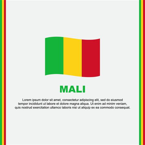 Mali Flag Background Design Template. Mali Independence Day Banner